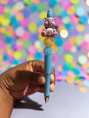 Handmade Care Bear Beaded pen